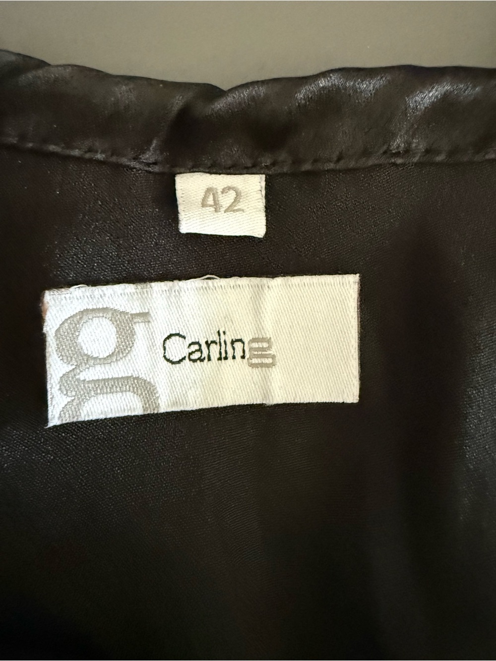Vintage Carlings Black Satin Intricate Beaded Floral Camisole Goth Fairy Size 42 - Picture 4 of 6